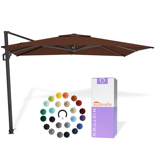 Image of Midtown Umbrellas Grande Square - 9 x 9 Ft Cantilever Umbrella