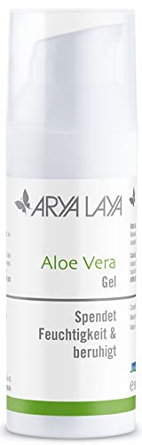 ARYA LAYA Aloe Vera Gel, 50 ml: maximale Feuchtigkeit für die Haut: kühlend, beruhigend & entzündungshemmend, für alle Hautbilder als Ergänzung zur tägl. Pflege – auch als After Sun Pflege, vegan