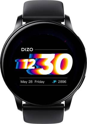 (Renewed) DIZO Watch R AMOLED with 45 mm Dial Size (by realme techLife)??(Glossy Black Strap, Free Size)