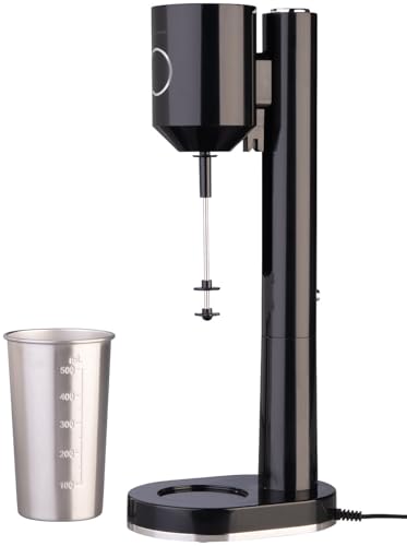 Rosenstein & Söhne Shaker: Elektrischer Drink-Mixer mit Edelstahlbecher 500 ml 2 Stufen 100 W (Becher-Mixer Barmixer Kaffee)