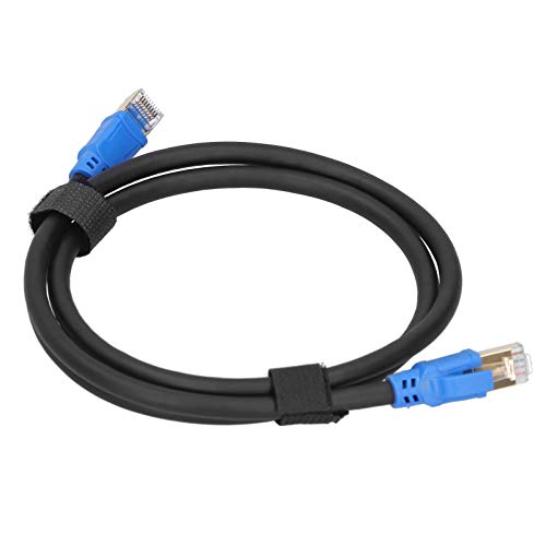 Cable Ethernet Cat8 Cables LAN RJ45 Chapados en Oro de Alta Velocidad para Adaptadores de Redes, Ethernet Cat8 de 40 Gbps 2000 Mhz para Hogar/oficina Inteligente (1 m/3,3 pies)