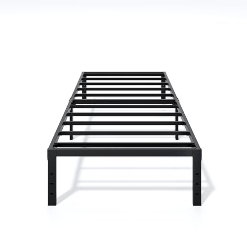 Image of LUMUNANCE Metal Bed Frame Twin Size - 14 Inch Heavy-Duty Twin Platform Bed Frame No Box Spring Needed, Easy Assembly, Noise-Free, Sturdy Mattress Foundation, Underbed Storage Space