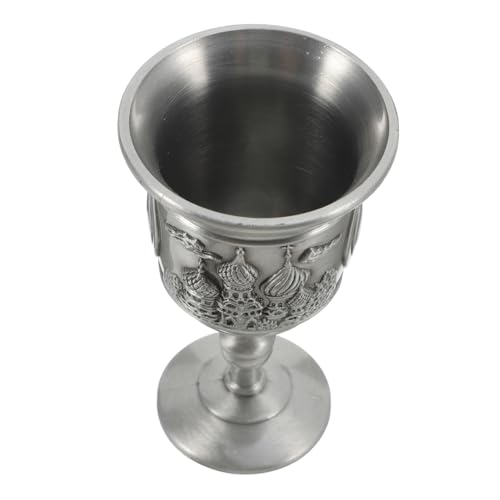 PRETYZOOM Creative Retro Metal Goblet for Weddings and Home Decor Art Craft Chalice for Wine Beer and Versatile Design Antique Style Metal Drinking Cup