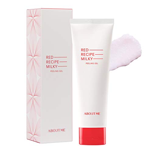 ABOUT ME Red Recipe Milky Peeling Gel 120ml - Fermented Milk Moist Facial Exfoliator, Gommage Type, Removes Sebum & Dead Skin, Radiant Silky Smooth Skin