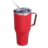 JEAREY 40oz Tumbler with Handle, Stainless Steel Tumbler with Lid and Straw, Insulated Tumbler Trave