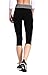 Neonysweets Womens Yoga Capri Tights Running Fitness Pants Leggings Black Gray M