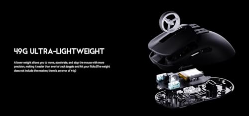 Image of Attack Shark X3 Ultra Lightweight Wireless Gaming Mouse with Grip Tape, 26,000 DPI PixArt Sensor, Tri-Mode Connectivity, GM8.0 Kailh Switch, 200 Hours Battery (White with Grip)