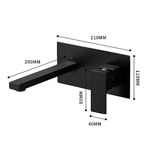 Robinet de lavabo mural pour vasque moderne eau chaude et froide