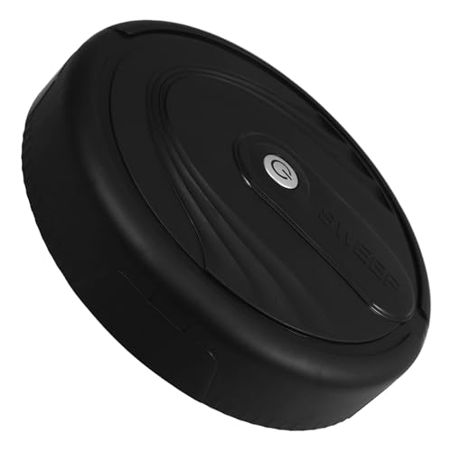 IWOWHERO Robot Balayeur Intelligent Noir 1 PC Machine de Nettoyage des Poils du Sol pour Sols Durs et Tapis Nettoyeur de Poussière Domestique sans Batterie Accessoire Ménage Automatique