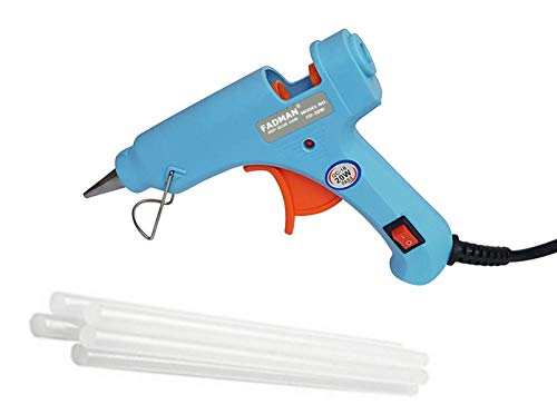 Fadman Electric 20W Sky Blue Mini Hot Melt Glue Gun With 5...