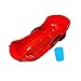 predolo Toboggan Snow Sled with Seat Padding for Two Users, Ideal for Sand Activities, Red