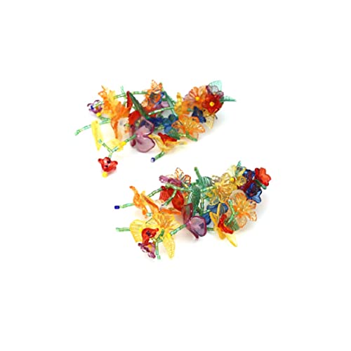 Plant Flower Earrings for Women, Colorful Flower Tassel Earrings for Girls, Rainbow Flower Floral Statement Dangle Earrings Hypoallergenic, Beaded Flower Leaf Cluster Drop Earrings, Cute Flower Petal Bohemian Earrings Studs, Flower Plant Jewelry Gifts Funny Earrings4