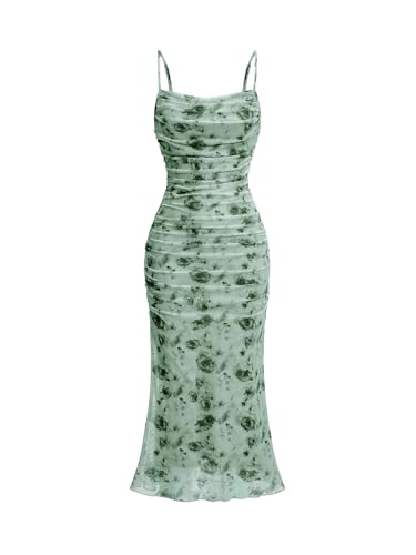 Image of GORGLITTER Women's Floral Spring Summer Wedding Guest Dress Bridal Shower Cocktail Tea Party Beach Midi Sun Dress 2026