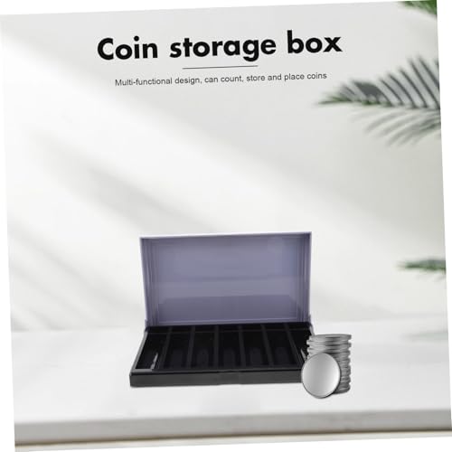Organizador de monedas STOBOK gris con gran capacidad miniatura 4