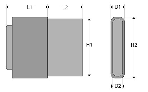 Amazon.de: DIWARO® Endstabgleiter | Größe 30mm x 11mm | Farbe 