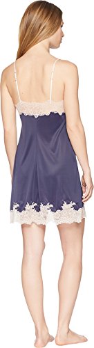 Natori Women's Enchant Slinky Chemise, Night Blue/Rose, Xxl #TOP2