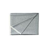 Alpaka Wolldecke aus 100prozent Baby Alpaka – 180 × 130 cm – weich und warm – Sofadecke, Kuscheldecke, Babydecke und Plaid – Made in Peru (hellgrau, 180x130cm, Fischgrätmuster)