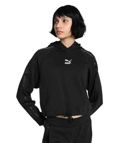 PUMA Hoodie Court T7 Femme : sweat à capuche court rétro