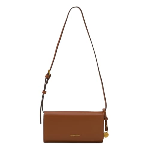 Image of Miraggio Carly Wallet with Adjustable & Detachable Strap | Two Main Compartments | 4 Card Slots | Women Wallets | Gift Items for Women (Tan)