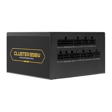 Fonte Pichau Cluster 850W | Full Modular | Certificação Cybenetics Gold | PFC Ativo | Bivolt Automático 100-240V AC | PCIe 5.0 | Formato ATX V3.0