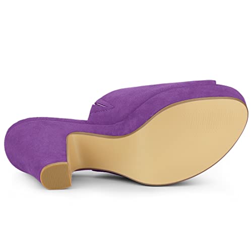 Image of Allegra K Women's Open Toe Platform Chunky Heel Slides Sandals | Party Sandals