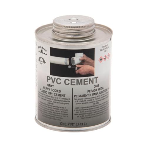Gray, Heavy Bodied PVC Cement (1/2 Pint)
