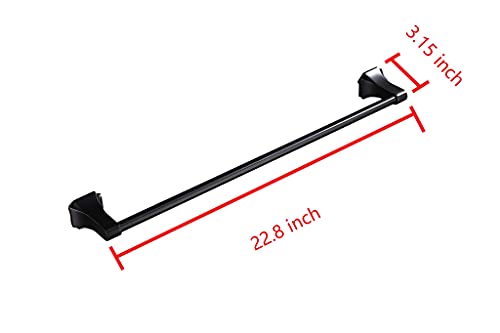 Barre porte-serviettes noir mural support drap de bain et torchon