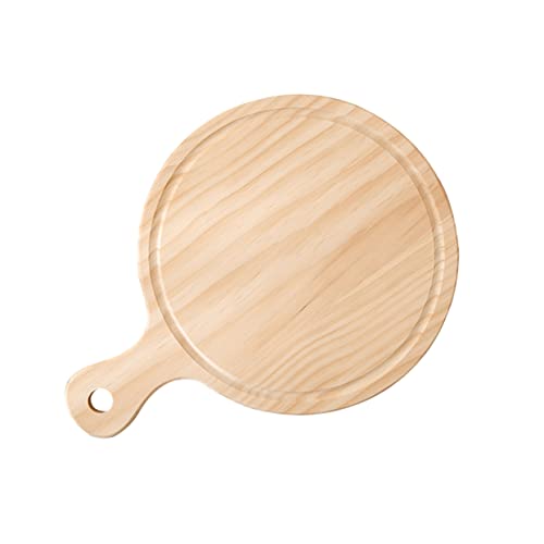 OFFSCH Handmade Wooden Pizza Tray 30x30x1.6cm Pizza Paddle Spatula for Artisan Baker