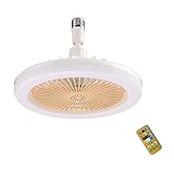  HUIOP Ventilateur d\'aromathérapie Moderne,Lampe Suspendue Moderne d\'aromathérapie E27 avec Ventilateur pour Chambre à Coucher, Salon avec télécommande, température de Couleur réglable, veilleuse à