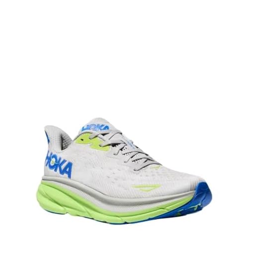 Hoka Tênis masculino Clifton 9, Poeira estelar/cobalto elétrico, 43