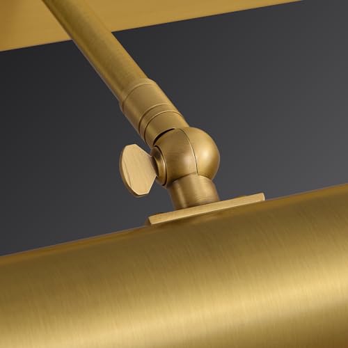 Image of 18in Hardwired Picture Light for Wall Set of 2 Brass Art Light, Adjustable 270 Gold Dimmable Library Light Gallery Light Art Deco Sconce Lights for Museum Painting Photo Artwork