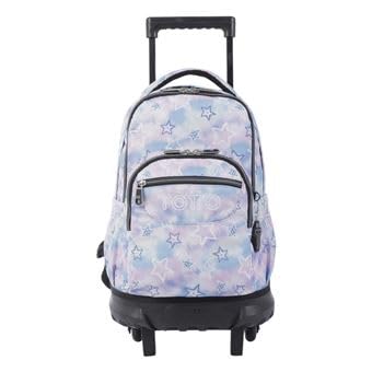 TOTTO Mochila escolar pequeña ruedas galaxia estrellada - Resma TAMAÑO PEQUEÑO