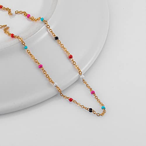 Chaîne de perles acier inoxydable anti-ternissement bijou durable pour femmes actives