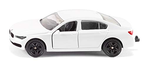 Voiture jouet BMW 750i Siku 1509 en métal blanc avec portes ouvrables et attelage