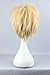 NiceLisa Fluffy Mixed Blonde Wig Short Fashion Unisex Anime Cosplay Costume Wigs Halloween Party Accossory