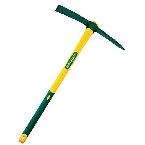 LEBORGNE - Pioche Terrassier Douille Ovale 2 kg Sans Manche - Pour Terrassement et Gros Travaux de Jardin - Acier Forgé Trempé - Pointe Diamant - Idéal Pour Creuser - Couper Racines Et Dépierrer