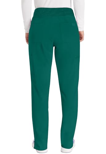 EDS Essentials Scrubs for Women, Yoga-Inspired Pull-On Pant with Four-Way Stretch and Moisture Wicking Plus Size DK005, 2XL, Hunter Green - image 5