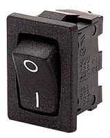 ARCOLECTRIC H8610VBAAA Rocker Switch, Miniature, Non Illuminated, SPDT, On-On, Black, Panel, 10 A (10 pieces)