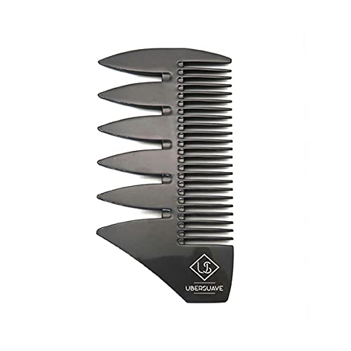 Peine metálico Ubersuave Shuriken para cabello y barba