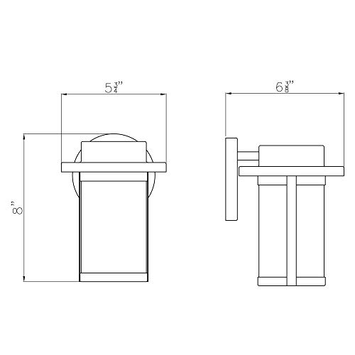Image of Design House Longmont Integrated LED Indoor /Outdoor Wall Light Frosted Glass for Entrance Porch Patio, Oil Rubbed Bronze - Design House, 180331