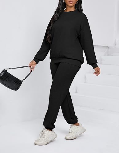 Nimsruc Two Piece Outfits For Women Sweatsuits Sets Casual Long Sleeve Pullover Pocket Jogging Suits Matching Clothing3