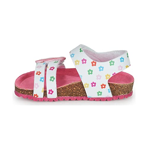 Agatha Ruiz de la Prada 222950-B, Sandale Garçon Fille, Blanc et Fleurs Mat et imprimé, 20 EU Cover