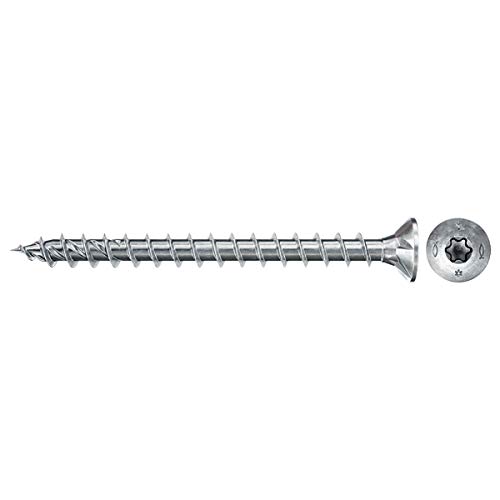 Fischer Power-Fast II CTF Wood Screws 3.5 x 16 Total Thread Torx Countersunk Head White Galvanised White 200 Pieces