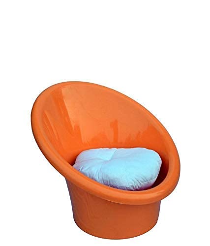 Image of Tub Chairs /ARM Chairs /Chairs for Home, Living Room /Indoor and Outdoor Chairs with Complimentary Cushions Set of 02 (Orange)
