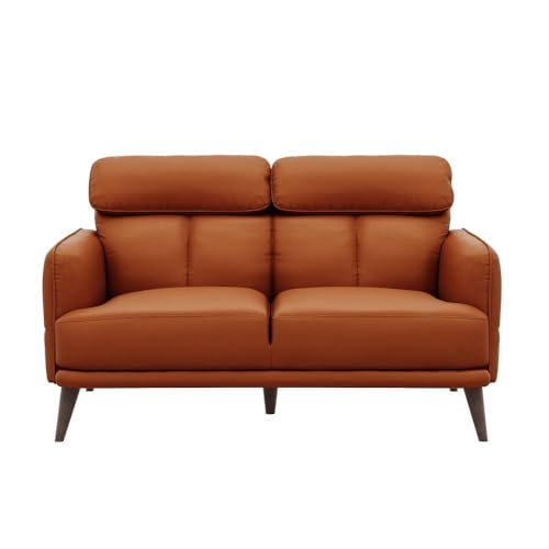 Image of Wakefit 6 Seater Sofa Set | 5 Year Warranty | Tan Leatherette Fabric, Pine Wood Frame, 3+2+1 Seater, L 1.9m x W 90cm x H 91cm