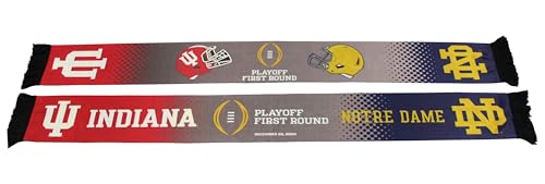Official 2024 CFP FIRST ROUND Indiana vs Notre Dame Printed Scarf 12-20-24, LLC2