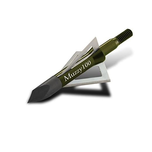 Muzzy 225 Bowhunting 100 Grain, 3 Blade Broadhead, 1-3/16" Cutting Diameter, 6 Pack,MULTI