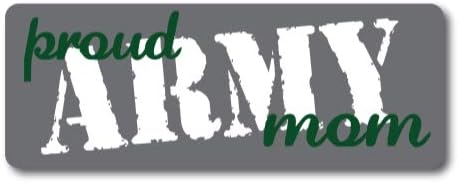 Magnet Me Up Proud Army Mom Magnet Decal, 3x8 Inches Grey, Green and White Heavy Duty Automnotive Magnet for Car Truck SUV