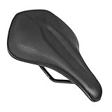 GORIX(ゴリックス)サドル 自転車 [ショートサドル 幅広座面] ロードバイク グラベル 弾力性パッド ショートノーズ 衝撃吸収 自転車サドル交換 おしゃれ ブラック クロスバイク(POWER ATTACK GR555 WD)