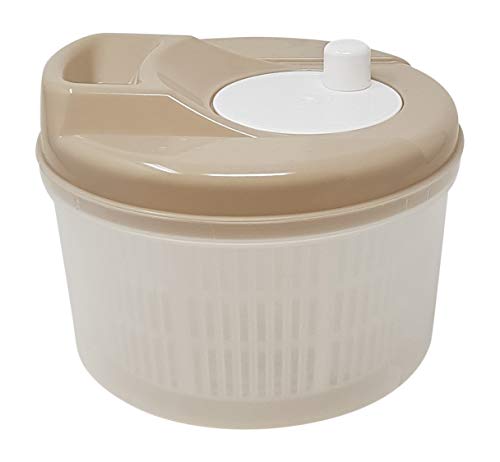 Centrifugador para ensalada ahorra espacio – Lava ensalada centrífuga color pardo (4 litros)